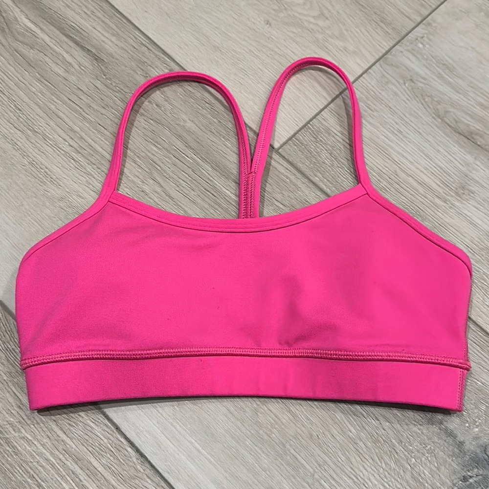 Lululemon hot pink Flow Y sports bra